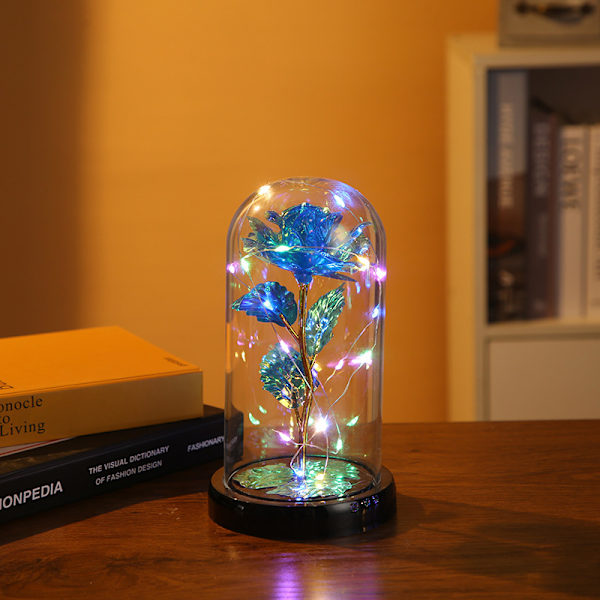 Evighed i glas LED-lys rose Valentinsdag send kæreste atmosfære arrangement lampe skrivebord placeret lys ornamenter