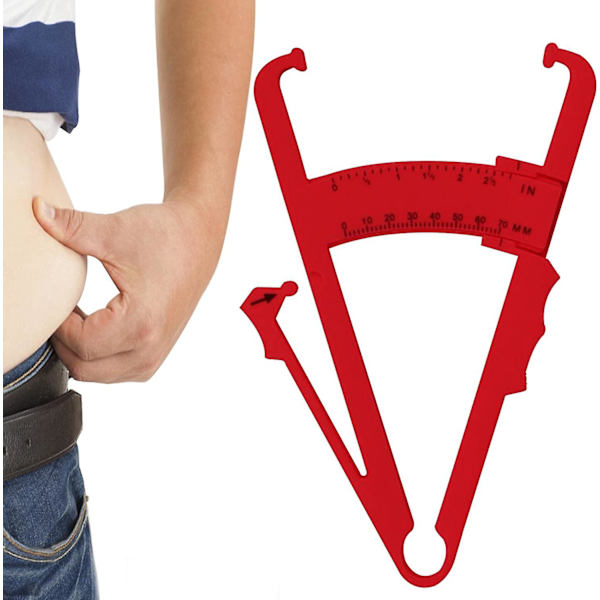 Fedtmåler | Hudfoldsmåler til nøjagtig måling, kropsfedttester til nøjagtig måling af kropsfedt med dobbelt skala, bærbar og ergonomisk til fitness