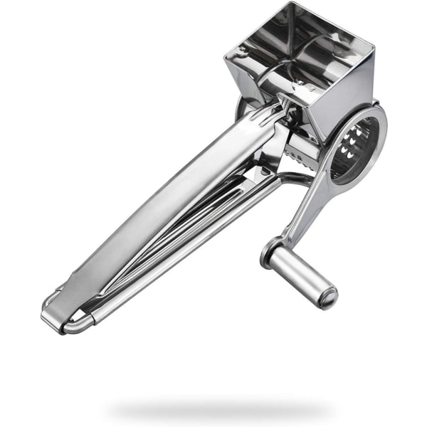 Multifunksjons roterende ostestrimler med 1 håndholdt trommel i rustfritt stål for parmesan, mozzarella, grønnsaker og mer, ergonomisk design