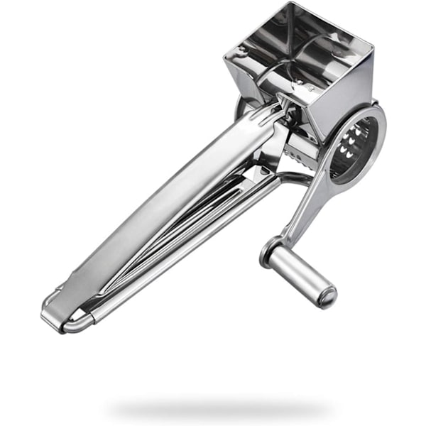 Multifunktionel Rotationsostrive med 1 Rustfrit Stål Håndholdt Tromle til Parmesan, Mozzarella, Grøntsager og Mere, Ergonomisk Design
