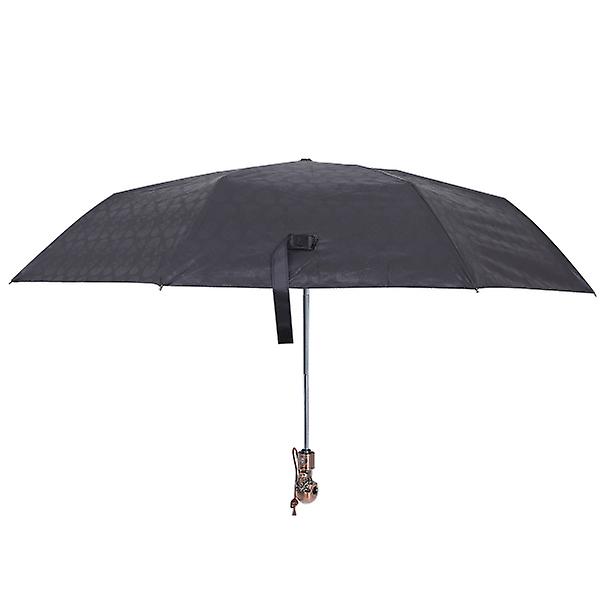 1 st Uv-skyddande paraply Rese Bärbar hopfällbar skallehuvudhandtag ParaplySvart33x5,5cm Black 33x5.5cm