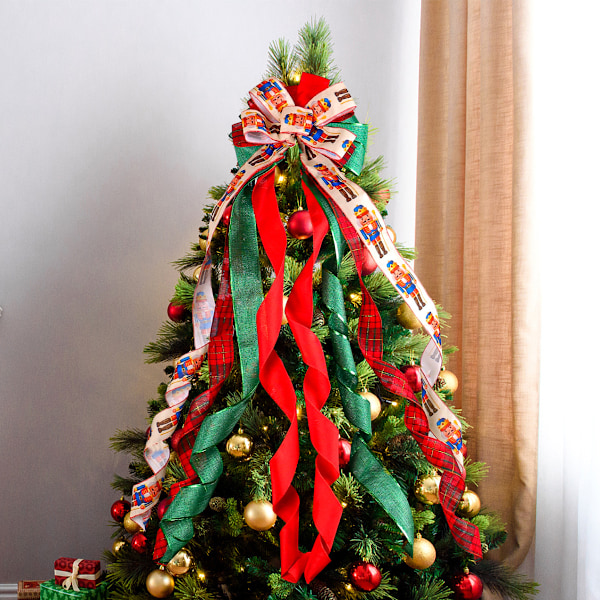 DIY Sløjfe Pynt Prop Sløjfe Ornamenter Showcase Sløjfe Sløjfe Scene Pynt Sløjfe DIY Juletræ Topper Sløjfe