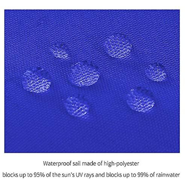 Vattentät Solsegel UV-Blocker Solskydd Patio Likbent Triangel Stickad Block Tyg Pergola Carport Markis 2x2 Royal Blå 2x2 Royal Blue