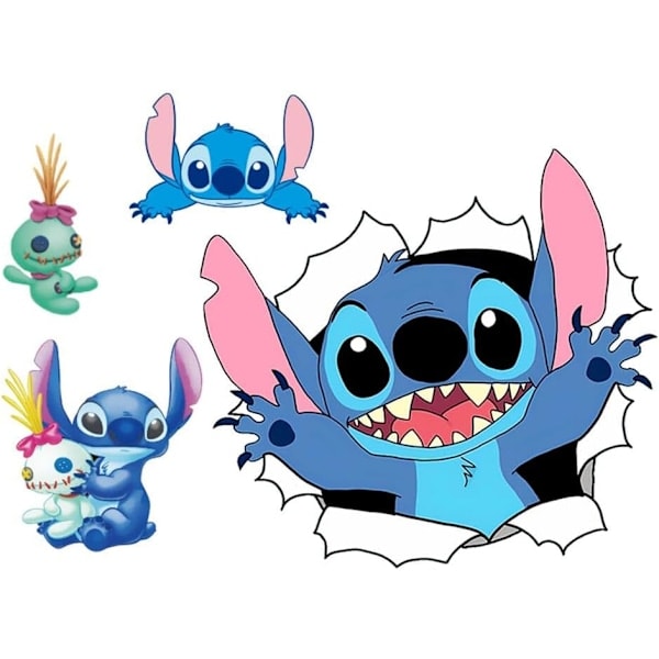 Lilo ja Stitch Seinätarrat Lapset Sarjakuva Seinätaide Stitch Seinä_ryy