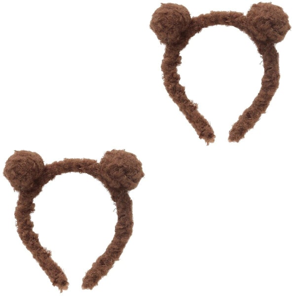 3 kpl Söpöjä ja Kauniita Plussisia Pallokarvahousuja Hiuksiin Hauska Koriste Hiuksiin Lapselle Tytölle (Tummanruskea) 2 kpl 2pcs M