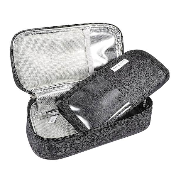 Hållbara och bärbara vattentäta utomhusförvaringsväskor för insulin med kylklampar Svart 21X11X5.5CM Black 21X11X5.5CM