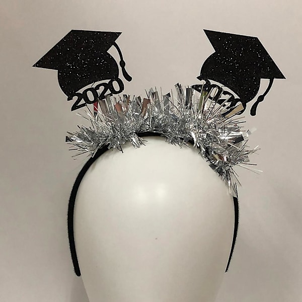 2 stk Mini Doktorhatt Design Hår Ikke-vevd Stoff Hodebånd Glitter Doktor Hodeplagg  Graduation 2pcs