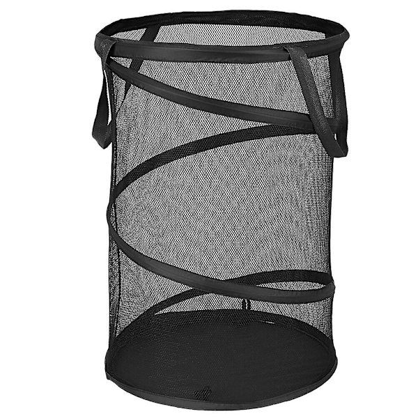 Hopfällbar Tvättrådsnätkorg Tvätkläder Förvaringkorg För Hemma Svart 58X36X36CM Black 58X36X36CM
