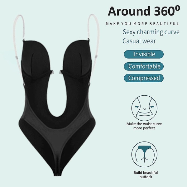 Muotoileva Rintaliivi Korsetti Näkymätön Rintaliivi Body Mekko Naisille Bodypuku L L