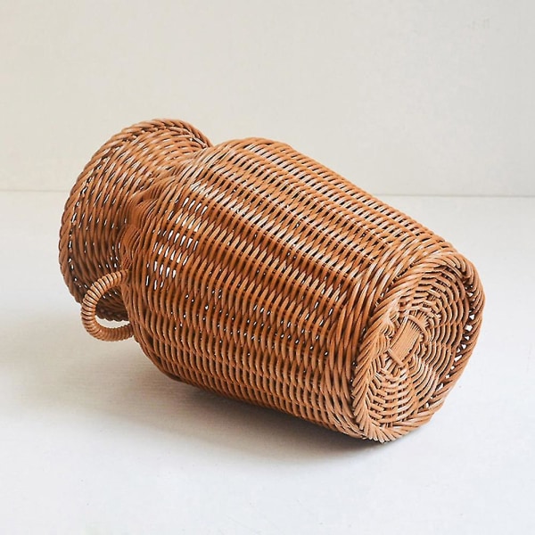 Imitation Rattan Fletning Kunst Vase Skrivebords Dekoration Håndværk Hjem Dekoration