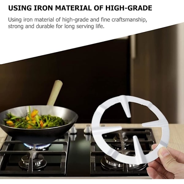 Wokställ för spis Wokring Gasolkök Spisunderlägg Spishäll Pannhållare Återanvändbart Wokstöd för gasspis Hemmakök (2 st)