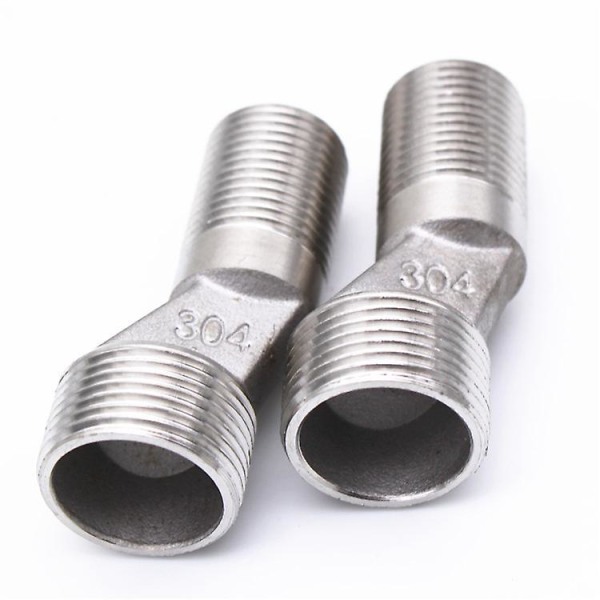 S-kobling 1/2 tomme hann til 3/4 tomme hann gjenge offset adapter monteringsutstyr for baderomsvegg klofot badekar armatur eksponert dusjsystem (2 stk,