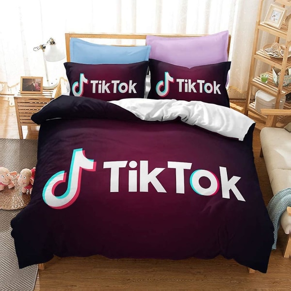 3-delat Påslakanset, Tryckt Sängkläder Abstrakt Täckeöverdrag Med Blixtlåsband 1 Påslakan Och 2 Kuddfodral 2135x200cm 2 135x200cm