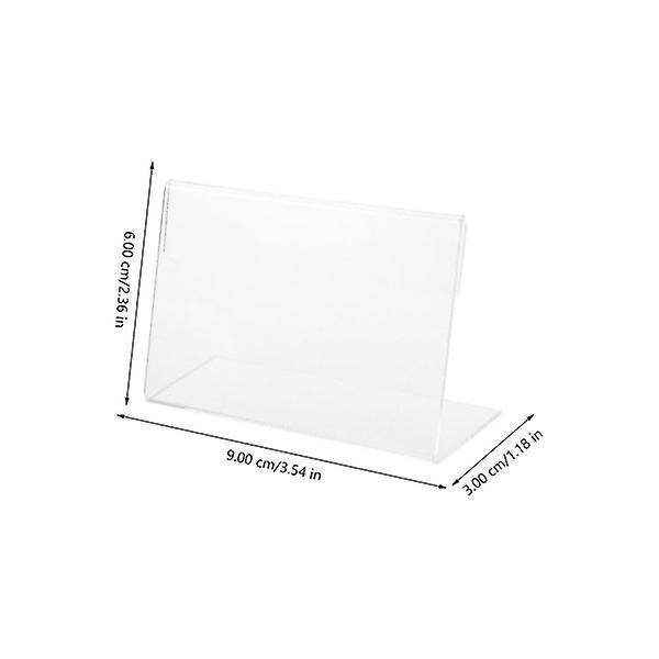 20 stk Transparent Akryl Prislapp Stativ L-Formet Stativ Transparent 9X6CM transparent 9X6CM