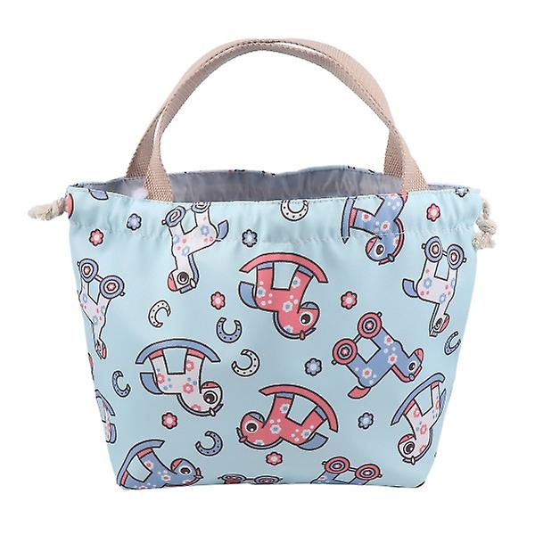 1 kpl Ihastava Piirretty Kannettava Lounaspussi Lounasrasia Tote-pussi Käytännöllinen Bento-pussi Sininen 20X13CM Blue 20X13CM