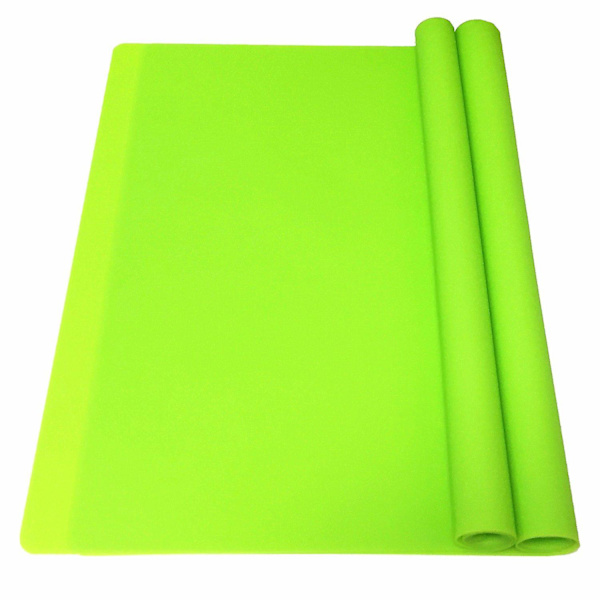 2-pack Extra Stort Multifunktionellt Silikon Bakplåt, Värmebeständigt Halkskyddande Bordsskydd Bänkskydd, 60x40 cm (grön)