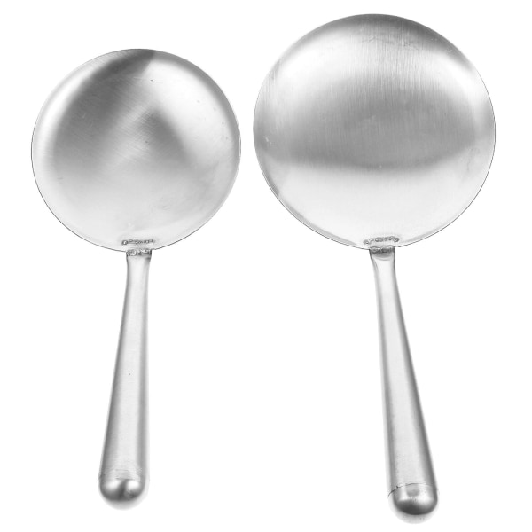 2 st Slev Sked Metall Vattenhink Ris Serveringssked Risspatel Serveringssoppa Sked Matlagning Sp Silver 29X13.4X2CM