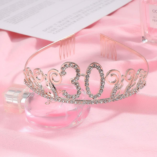 30-vuotisjuhlan kruununprinsessan tiara tiara kivillä ja kammalla (ruusukulta)