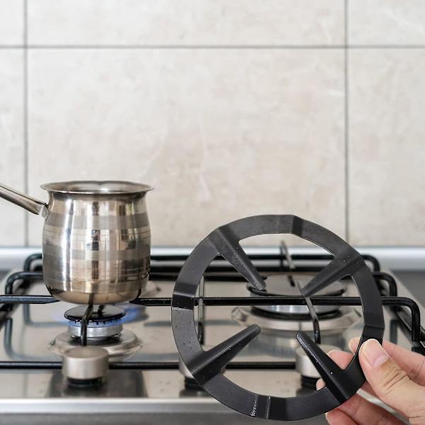 Wokställ för spis Wokring Gasolkök Spisunderlägg Spishäll Pannhållare Återanvändbart Wokstöd för gasspis Hemmakök (2 st)