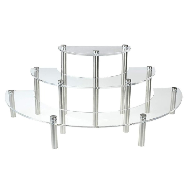 Bryllupskake Stativ Lagdelt Cupcake Stativ Godteri Gave Display Stativ Cupcake Servering Fat Kakeholder Stativ Transparent 39.5X15.75X12CM Transparent 39.5X15.75X12CM
