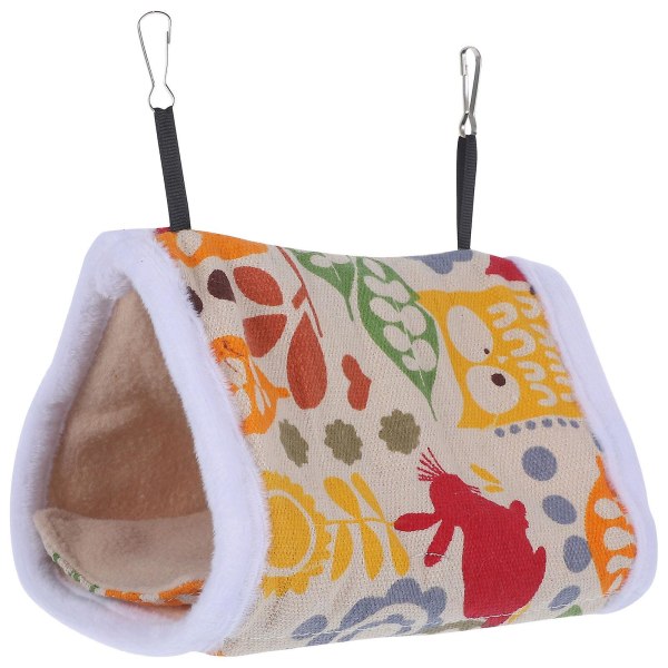 Plush Hängmatta för Papegojor, Vinterhängmatta för Papegojor, Varm Djurkoja för Husdjur, Färgglad Colorful S