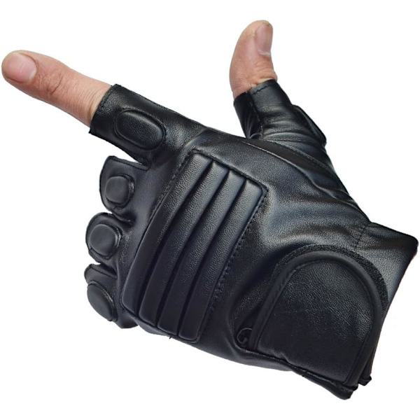 Udendørs Militære Taktiske Handsker Halv Tassel Combat Anti-Slip Jæger Handsker Mænds Sports Trænings Handsker PU Læder 1 Par