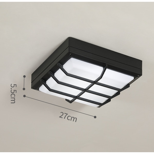 Vandafvisende LED Loftlampe, LED Loftlampe IP65 til Stue, Badeværelse, Kontor, Udendørs Veranda og Mere (18w + Hvidt Lys E)