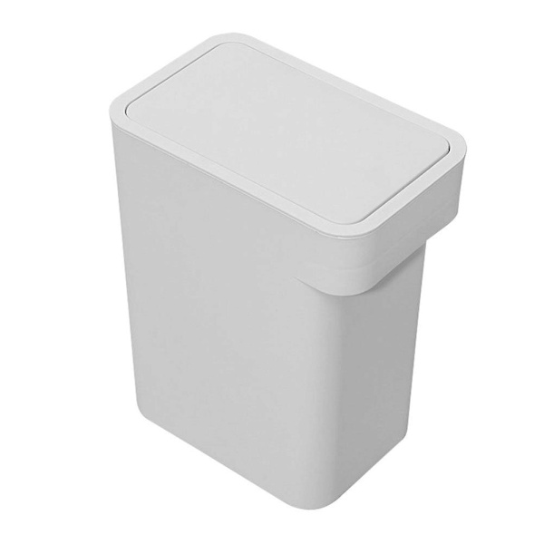 Trykk-type søppelbøtte Slitesterk støvbinn Kjøkkenstøvbøtte Bad søppelbøtte Grå 24X15X30CM Grey 24X15X30CM