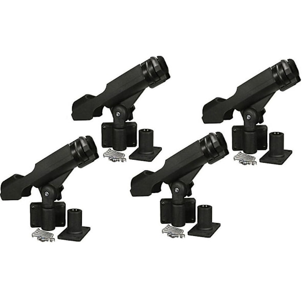4 stk Kajakkmontert Fiskestangstativ Fiskestangsholder Brakett Justerbar Fiskestangsholder Roterbar