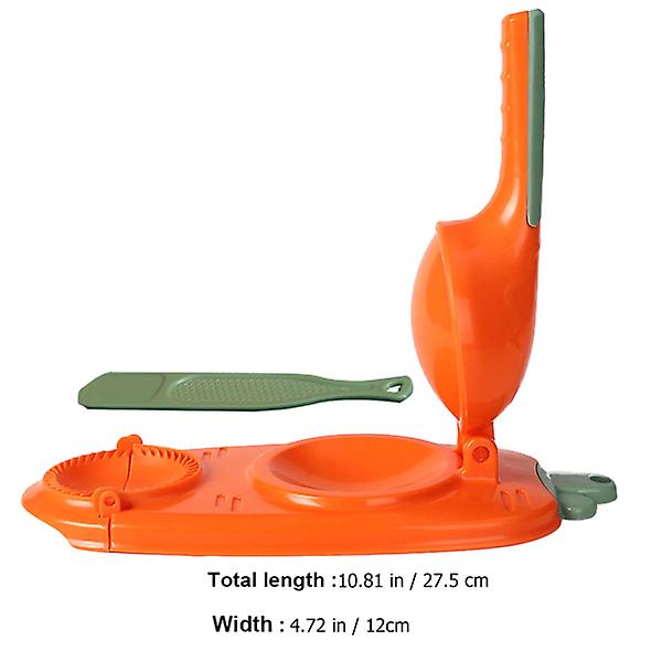 1 Set Dumplingpressare Hushålls Dumpling Maker Två-i-ett Dumpling Maker Orange 27.5X12X8CM Orange 27.5X12X8CM