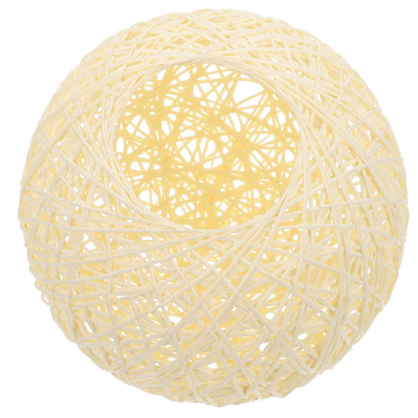 Soveværelses Loftlampe Skærm Rattan Kugle Loftlampe Skærm Nyttig Lysbeskytter Beige 15X15X15CM Beige 15X15X15CM
