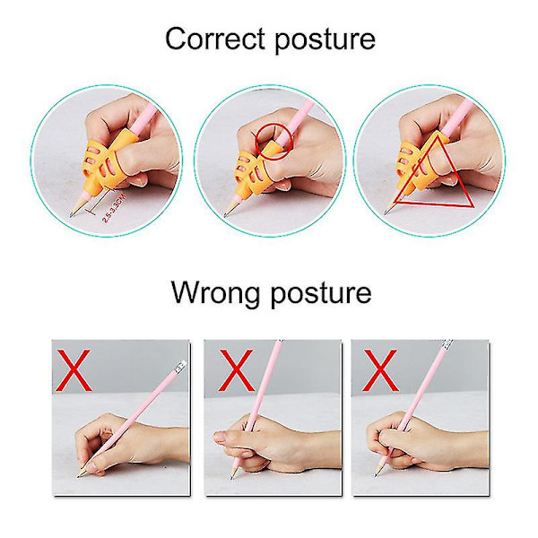 Ergonomisk Träningsblyertshållare Blyertsgrepp Barn Skrivkorrigering (5 set (10 st))