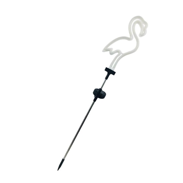 Solcellelampe Udendørs Flamingo Græsplæne Ornament Solcelle Jordlamper Spotlys Udendørs Solcelle Feelygter White 74X13CM