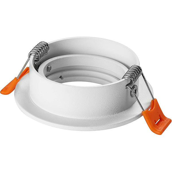 Set med 2 LED-taklampor, fyrkantig ram, justerbara monteringsfästen, utskärning 65 mm