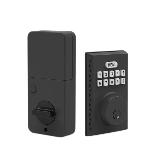Nøkkelfri Dørlås med Tastatur - Smart Dørlås for Inngangsdør med 1 Nøkkel - Automatisk Lås - Enkel Installasjon - Satin Nickel
