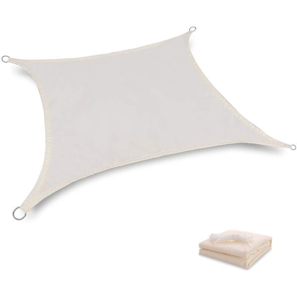 Vattentät Solsegel UV-Blocker Solskydd Patio Likbent Triangel Stickad Block Tyg Pergola Carport Markis 2x4 Beige 2x4 Beige