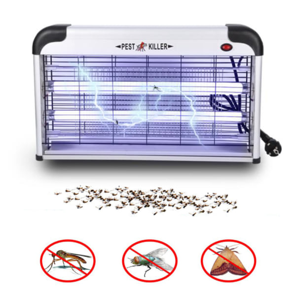 Elektrisk myggdödarlampa, 30W UV-LED Effektiv inomhusmyggdödaresortiment 50-150m² flugfällor, insektsdödare,