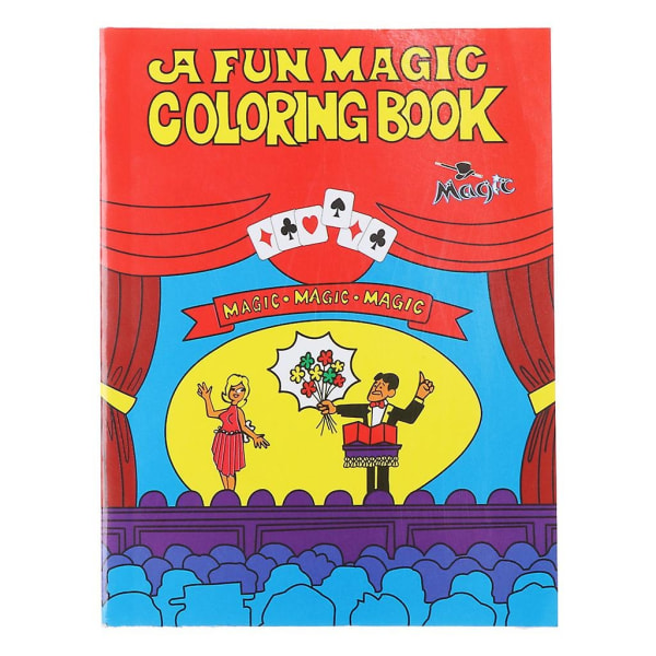 Magisk fargeleggingsbok - Morsomt magisk triks - Magiske rekvisitter for barn Tenåringer og voksne (liten - rød) Magiske rekvisitter for barn