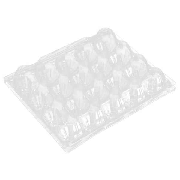 10 st 20-Ruts Bärbar Äggbricka Transparent Plast Äggställ Äggtransportförpackning