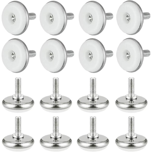 30 stk Justerbare Jackfødder Plast og Metal Nivelleringsfødder med Møtrik Justerbare Fødder M6*15*30mm Møbeljusteringsskruer til Møbler Bord Skrivebord C