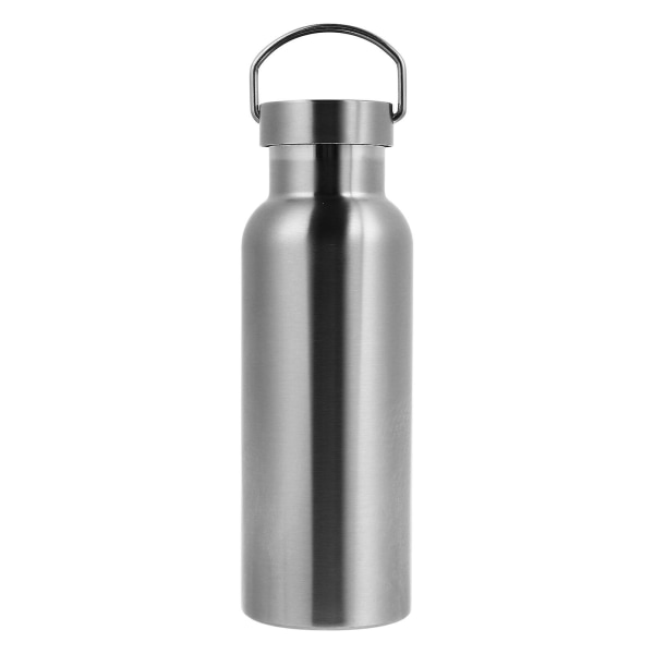 Isolert vannflaske Hold varm vannflaske Vakuum teeflaske Utendørs vakuumkopp Sølv 600ml 25X7X7C Silver 600ml 25X7X7CM
