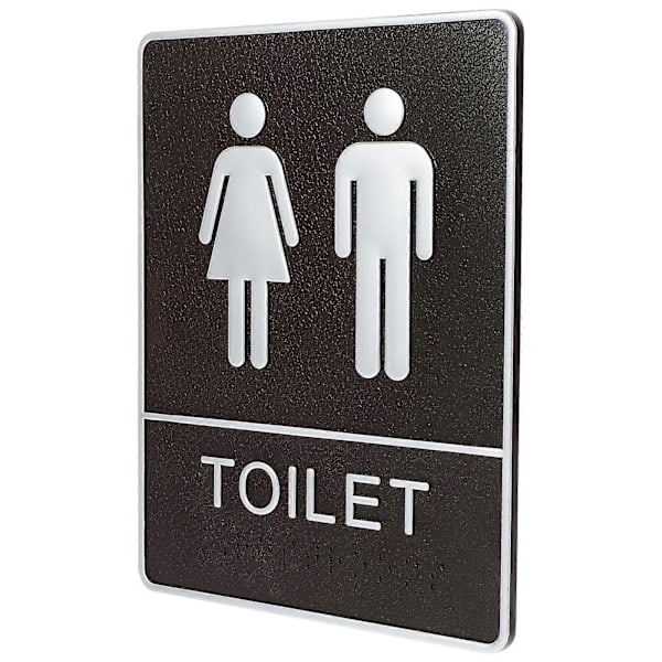 RYI)Itseliimautuva WC-kyltti Kylpyhuoneen oven kyltti Miesten Naisten WC-kyltti