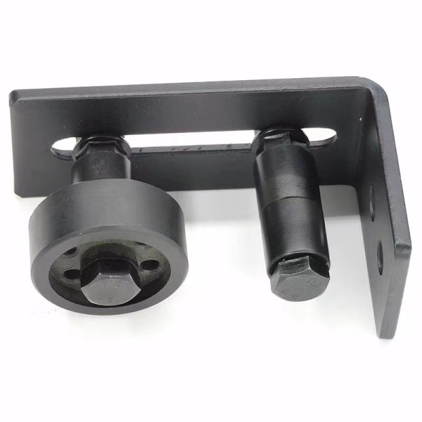 2 Pak Glide-Dør Bundguide, Justerbar Gulvguide Rulle (2 Ruller), Flush Bund, Stille, Sort
