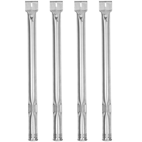 4 stk Grillbrennerrør i rustfritt stål Bbq-element Rørutskiftninger Gassgrillbrennerrør Sølv 40 Silver 40X2.5X2.5CM