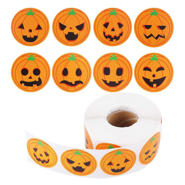 500 st 3,8 Cm Halloween barnleksak Tack dekoration klistermärke, använd kompatibel med presentförpackning P