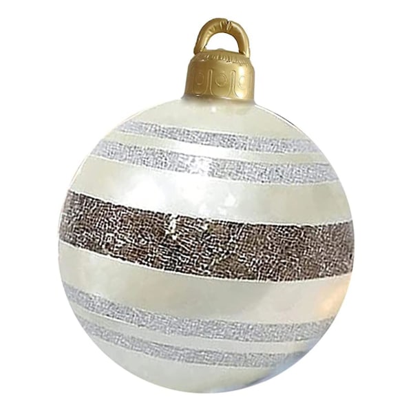 Utendørs jule-pvc oppblåsbar dekorert ball med oppblåsningspumpe 60 cm i diameter hagegårdC C