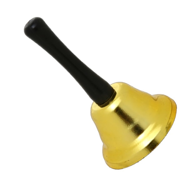 Skeleteen Gold Ringing Hand Bell - Loud Metal Handheld Ring Tea Bell för att påkalla uppmärksamhet och hjälp