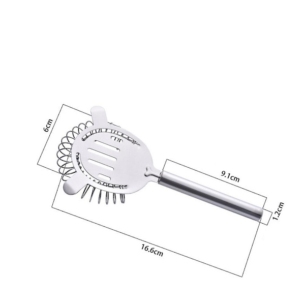 5 stk. Rustfrit Stål 550ml Cocktail Shaker Professionelle Bartender Værktøjer Drikke Mixer Sæt Til Bar RestaurantSølvM Silver M