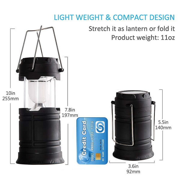 Led Camping Lamp - Camping Lantern Portable Waterproof Lantern Collapsible Camping Lamp, With Rechargeable Batteries, For Camping, Fishing, Adventure,