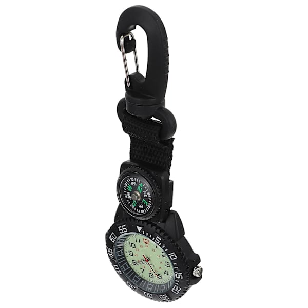 Damklocka med Digital Display, Ryggsäcksklocka, Märkesklocka, Bergsklättringsklocka, Klockband, Kompass, Svart 12,8X4,8CM Black 12.8X4.8CM